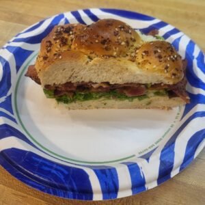 Challah bread used for a Fishing Trip Sandwich