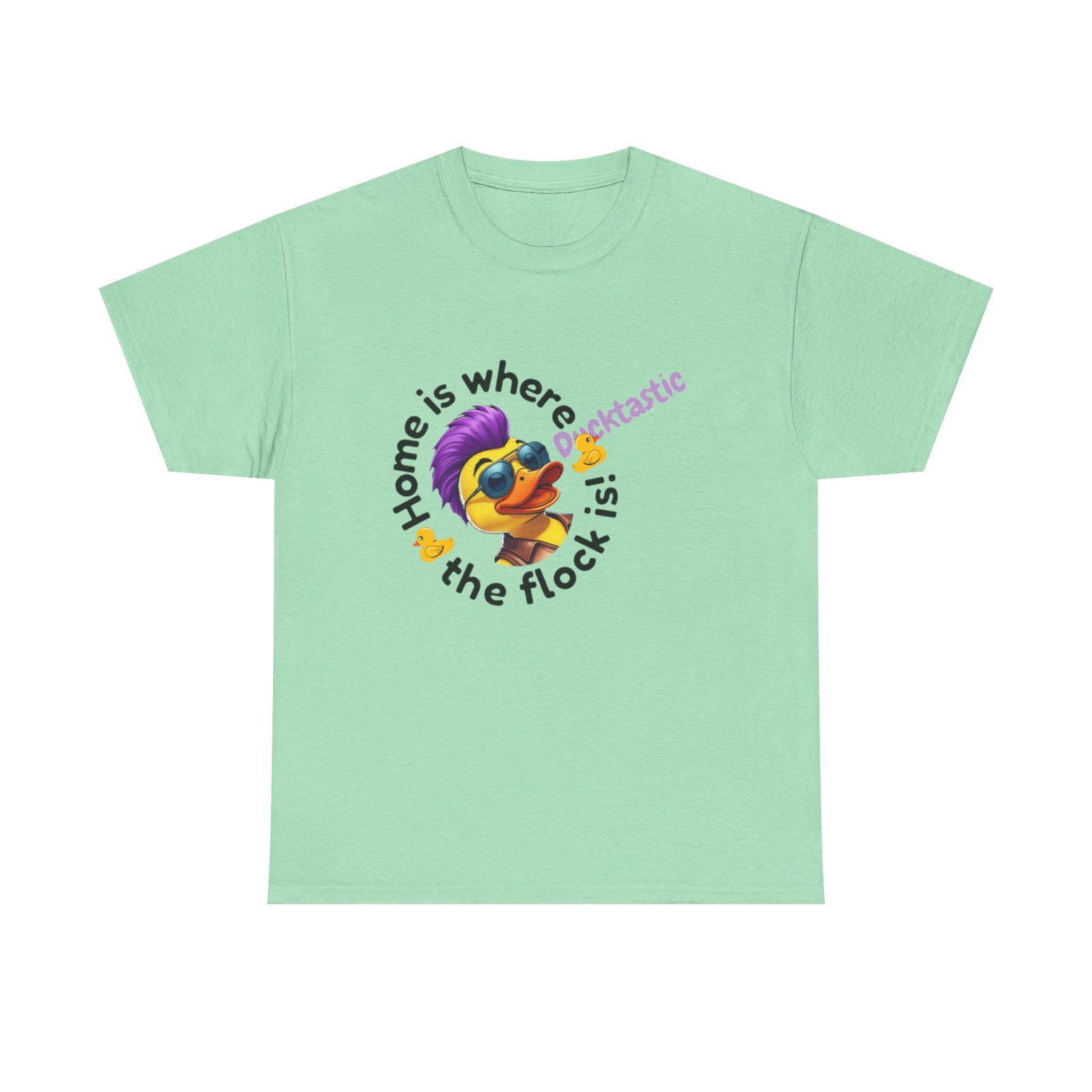 Home is where the flock is Heavy Cotton Tee - Image 7