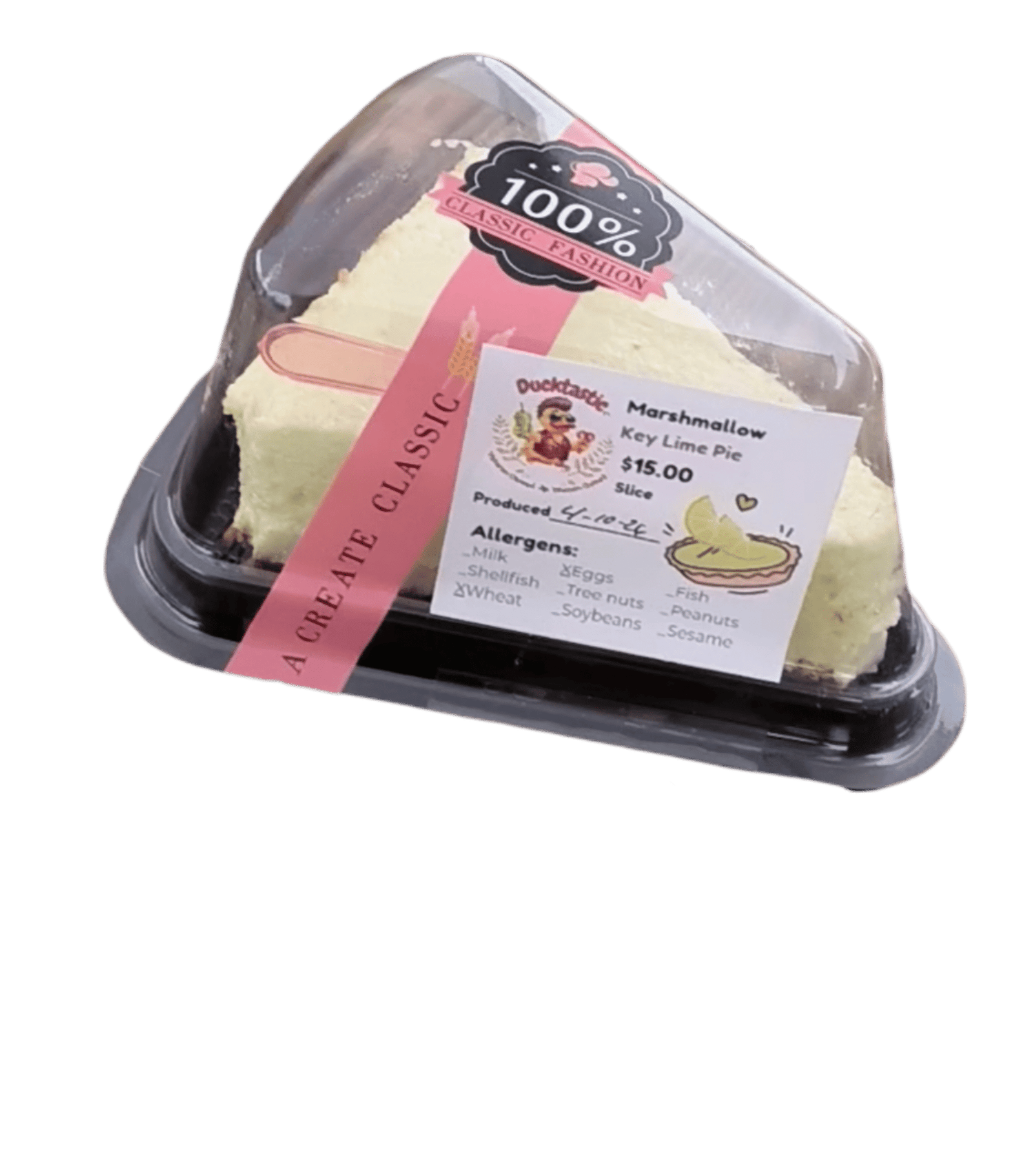 A slice of the Ducktastic Key Lime Pie