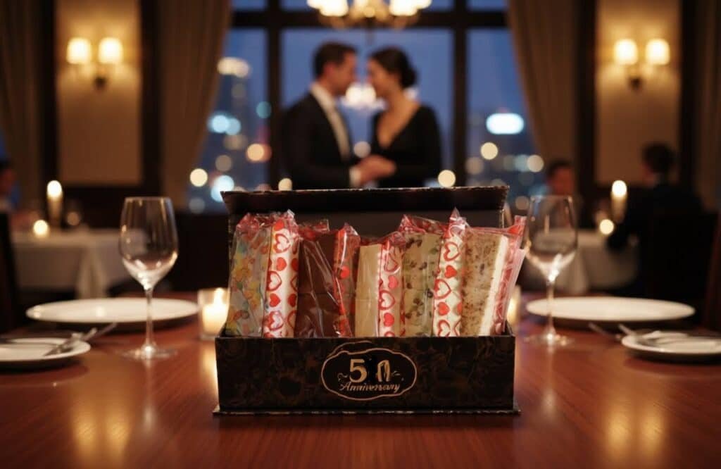 Our custom anniversary baskets can be small and intimate or large and extravagent!