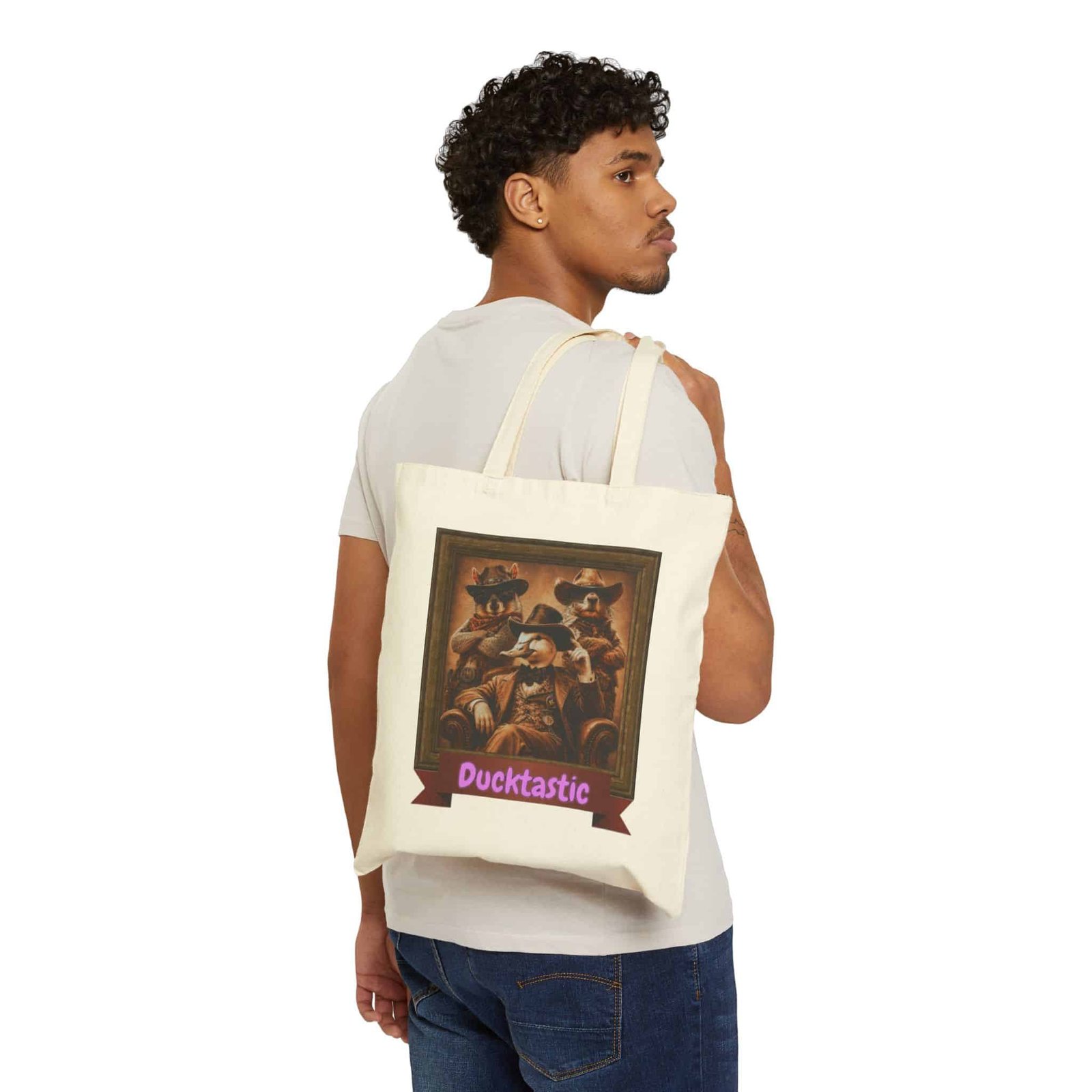 Ducktastic Made History Cotton Canvas Tote Bag - Image 4