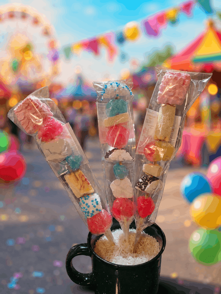 Candy Kabobs of Freeze Dried versions of the most popular Ducktastic candies