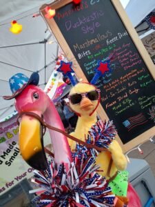 Duck E Tastic made an appearance at Joshua for the 250th celebration