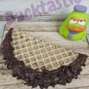 Chocolate Marshmallow, Chocolate Coating, and Chocolate Chips for the ultimate chocolate s'more experience