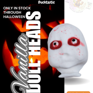 Vanilla Marshmallow in the shape of the perfectly creepy, eerily disturbing doll head
